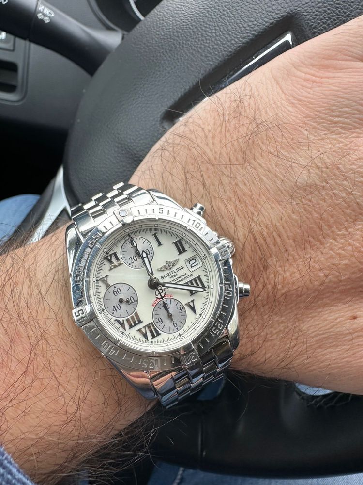 Breitling cockpit automat chronograph cadran mother of pearls