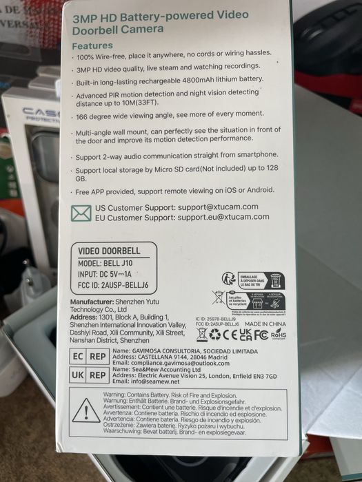 Sonerie video wireless cu baterii