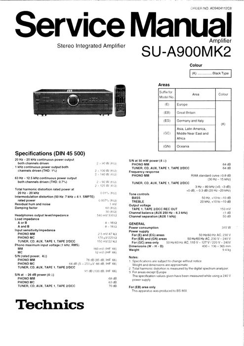 Technics SU-A900mk2 Hi-Fi усилитель