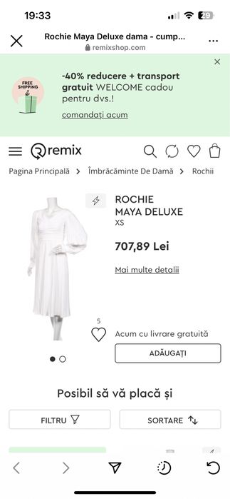 Rochie cununie civila/botez alba