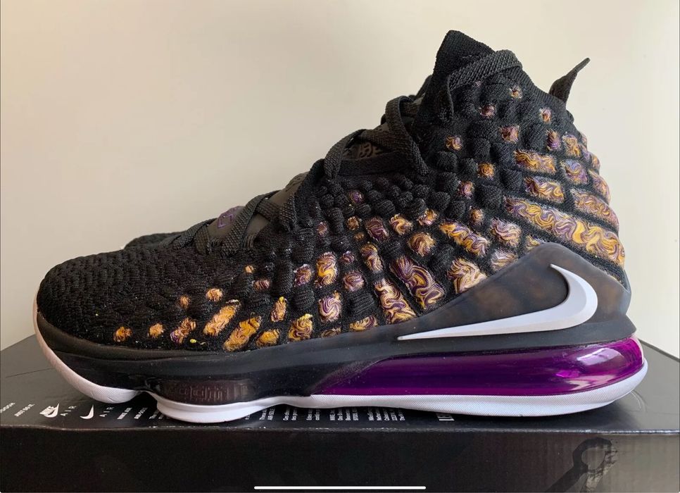 Nike Lebron 17 Lakers оригинал мужские кроссовки баскетбольные кроссы
