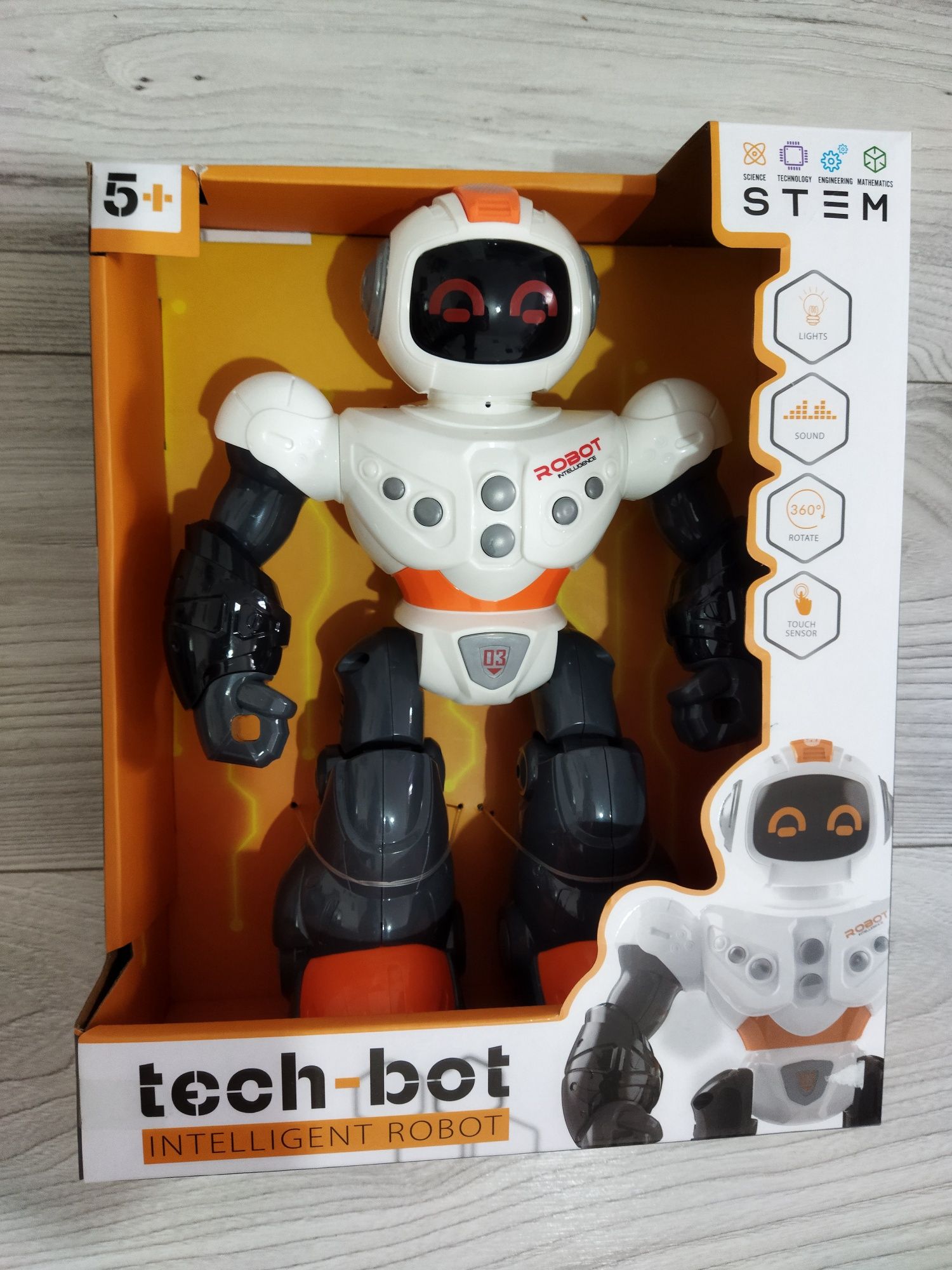 Jucărie noua robot inteligent Tech Bot lumini sunete senzori dans