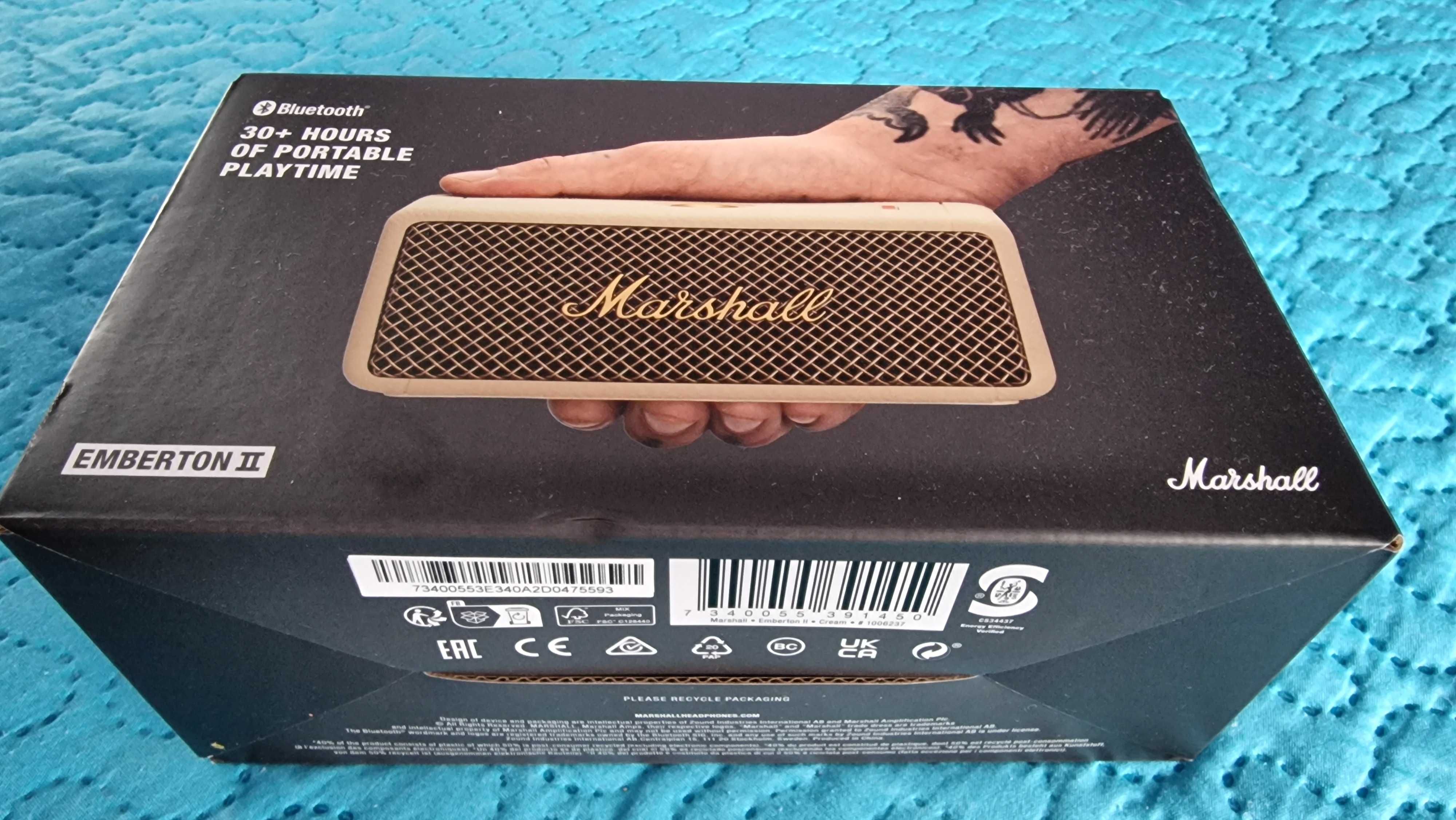 Boxa portabila Marshall Emberton II Bluetooth sigilata