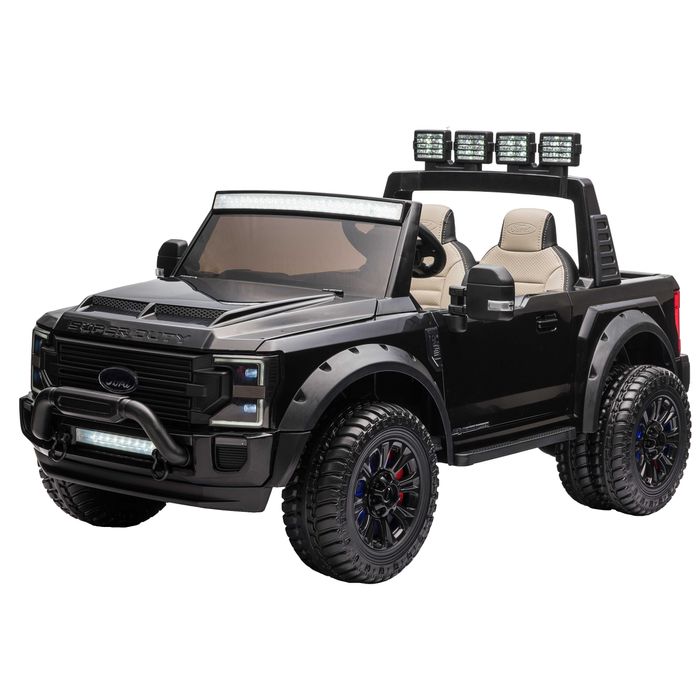 Masinuta electrica pentru copii Ford Super Duty F450, 4x4, 180W #Negru