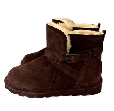 BEARPAW® боти Emersyn 41 Wide номер черни и винено червени