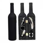 Set exclusiv 6 accesorii pentru vin - cutie cadou in forma de sticla