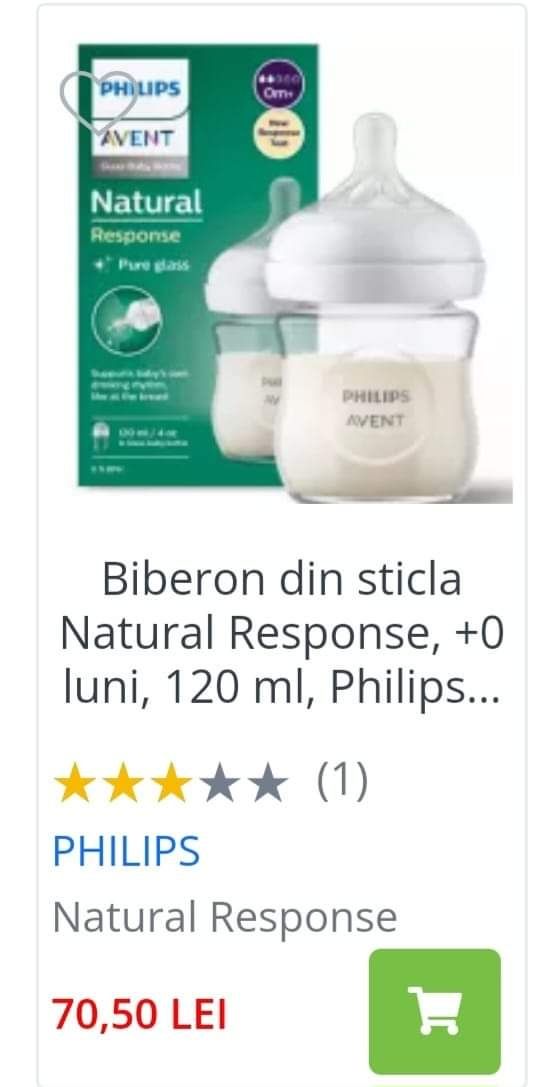 Biberon philips avent+cadou 2 tetine noi