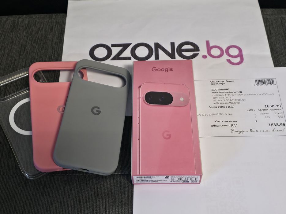КАТО НОВ 128GB Gogle Pixel 9 Гаранция Ozone 2027г. Peony / Розов