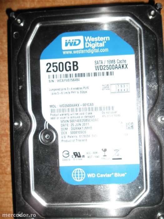 Vand/Schimb-HDD-Western Digital Caviar Blue 250GB 16MB