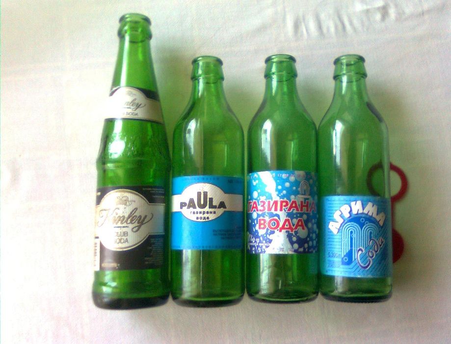 ретро стъклени бутилки - лот алкохол, безалкохолни и др.