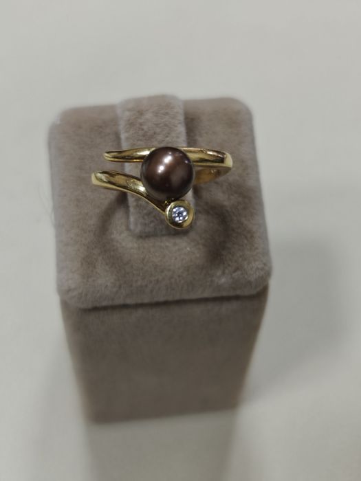 Inel cu perla aur 18k 4.93gr (r)