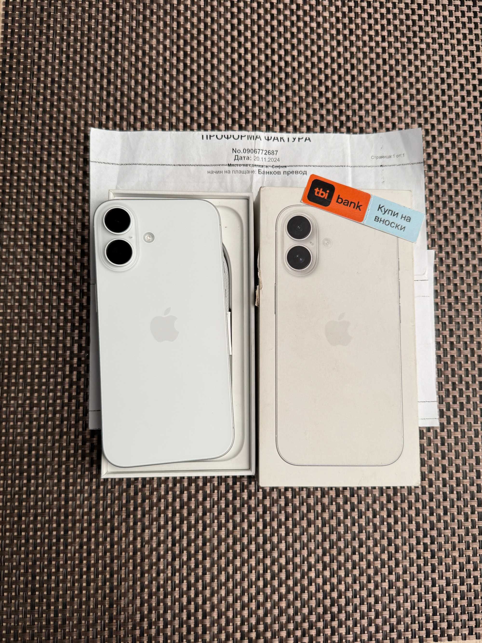 24мес. ГАРАНЦИЯ! 256Gb! iPhone 16 Лизинг от 53лв/м White КАТО НОВ бял
