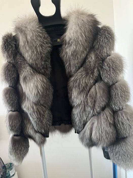 Blană naturală vulpe argintie