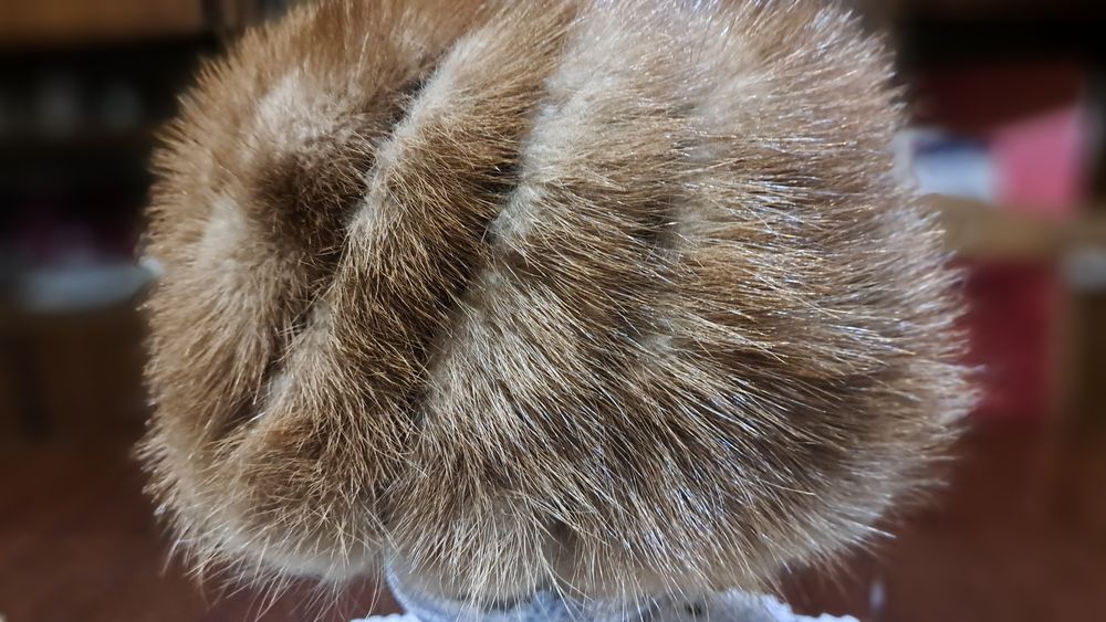 Ретро шапка естествен косъм