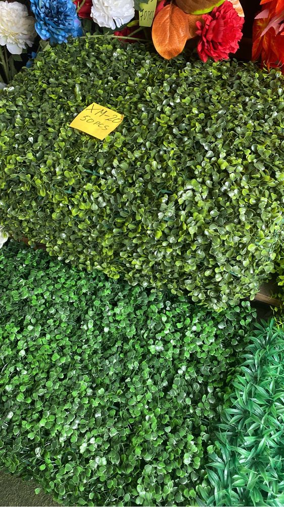 Искусственные цветы,фито стена, ампельная зелень, самшитовые шары