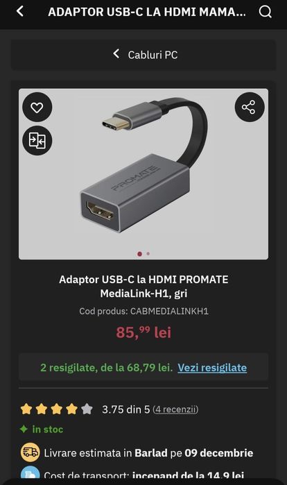 Adaptor USB C-HDMI