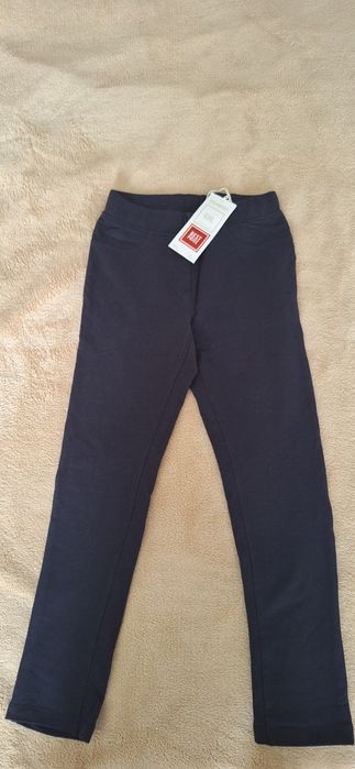 7-8г, НОВИ, Детски, тъмно син, памучен панталон за момиче, Orchestra