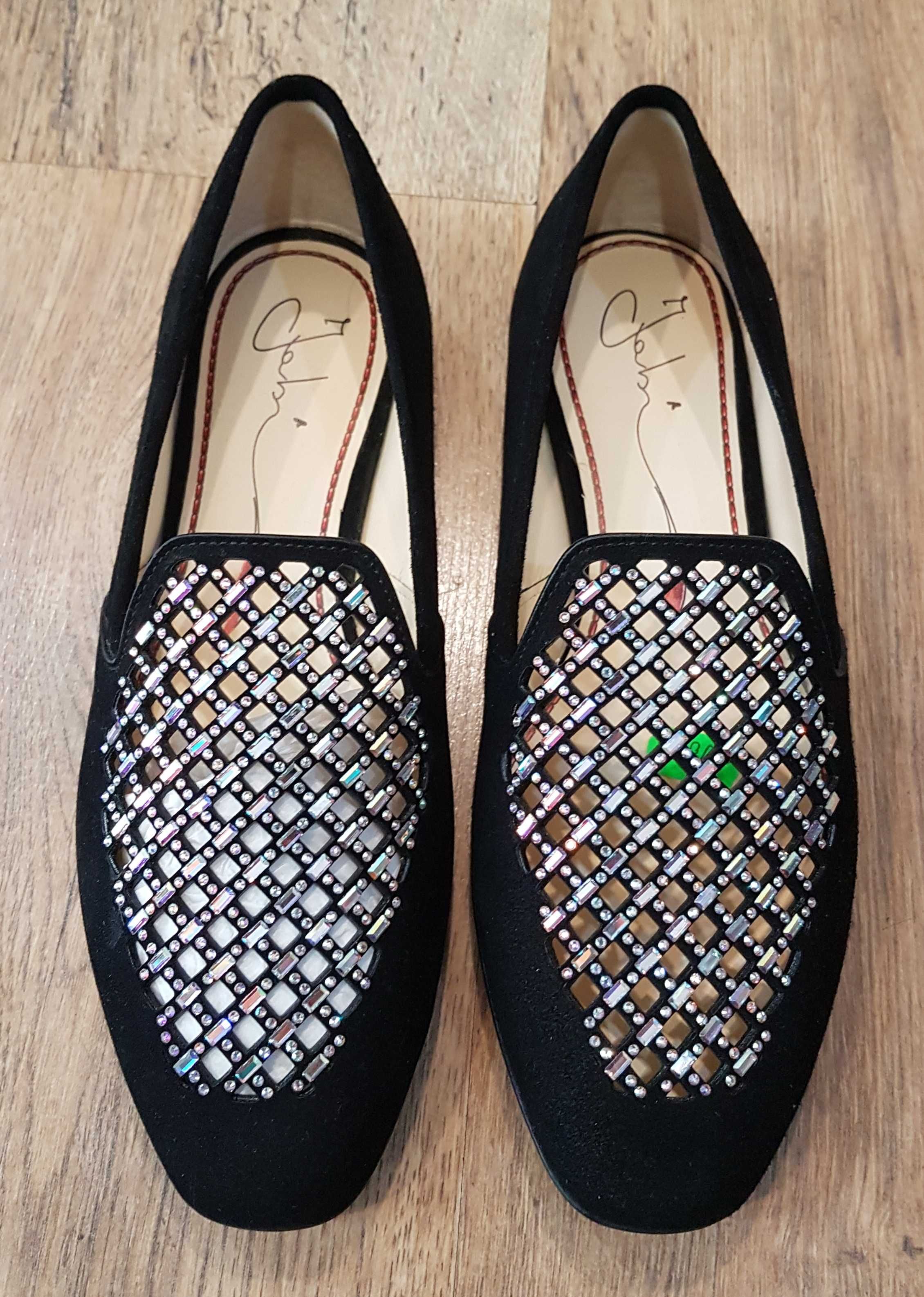 Pantofi-loafer lux FABI noi piele decorata swarovski superbi 35,5/36