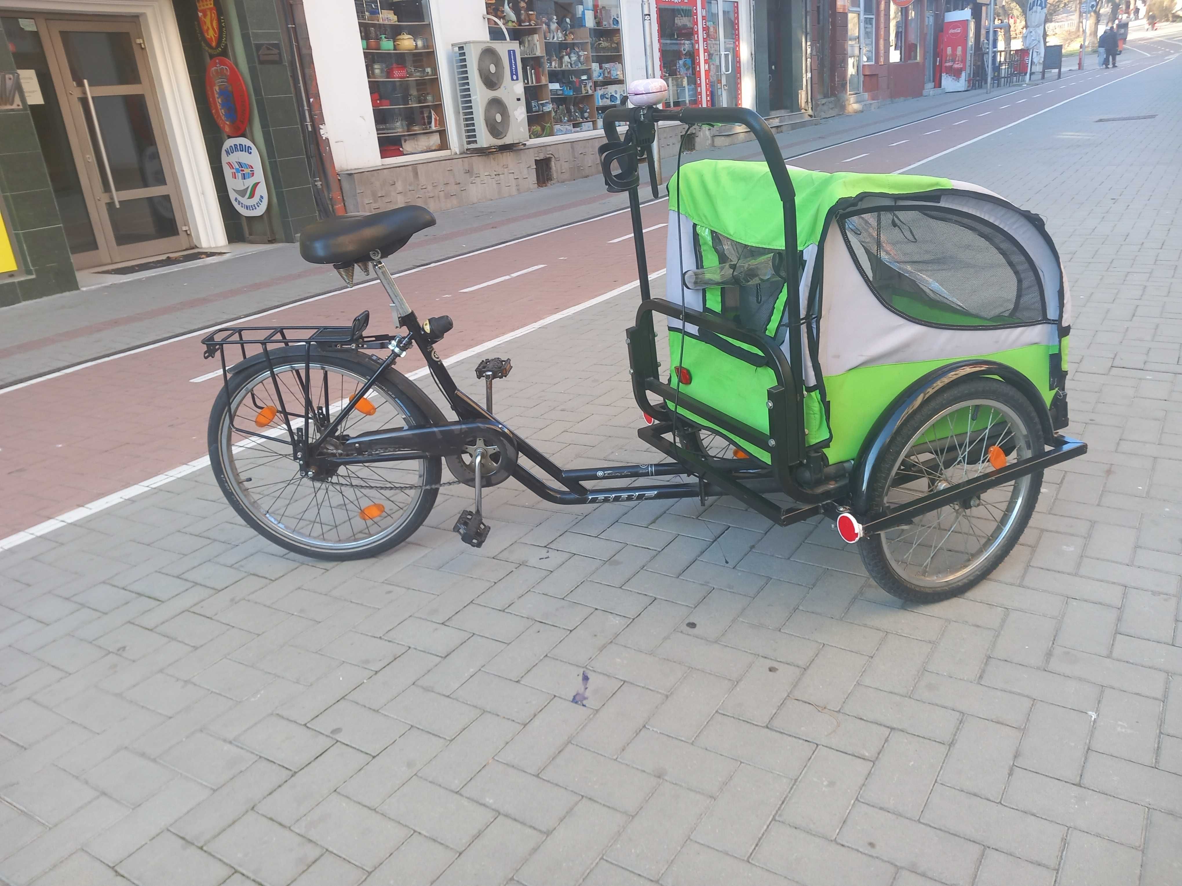 Триколка велосипед с кош за деца/товарна 7скорости.