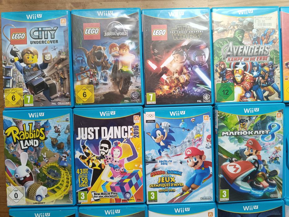 Lot jocuri WiiU Mario Sonic Lego Just Dance Marvel Batman Transformers