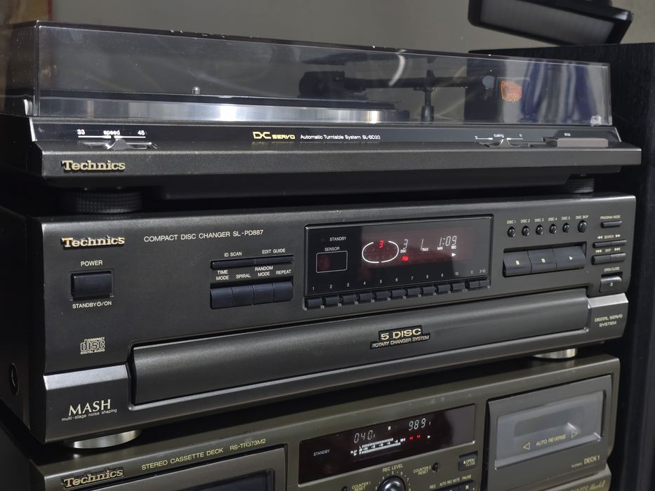 Linie audio TECHNICS, amplificator, deck,cd player, pickup,hifi stereo