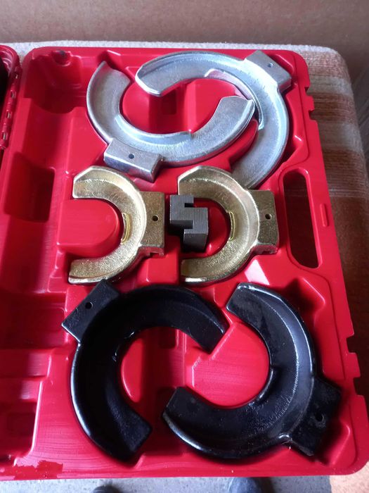 Set de chei presa arc cu 8 perechi cu adaptoare 80-195 mm