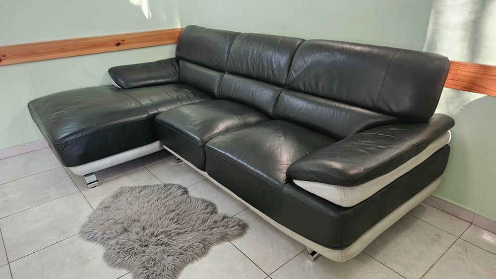 ъглов диван *естествена кожа*, доставка*
