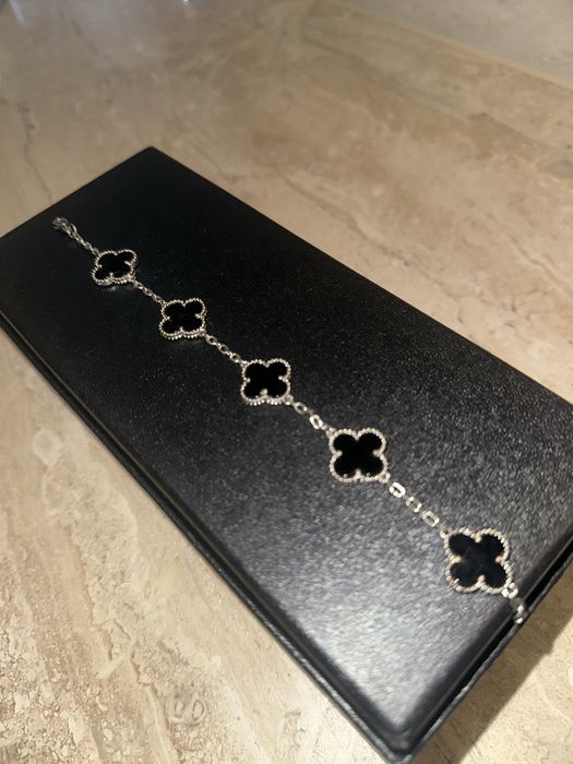 Van Cleef & Arpels VCA Silver Black 5 Motifs Alhambra