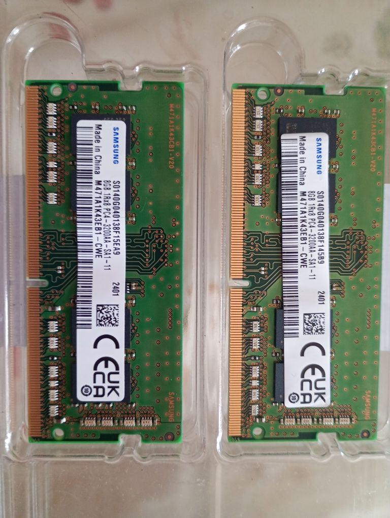 Оперативная память DDR-4 ,форм-фактор SO-DIMM,2 плашки по 8Gb