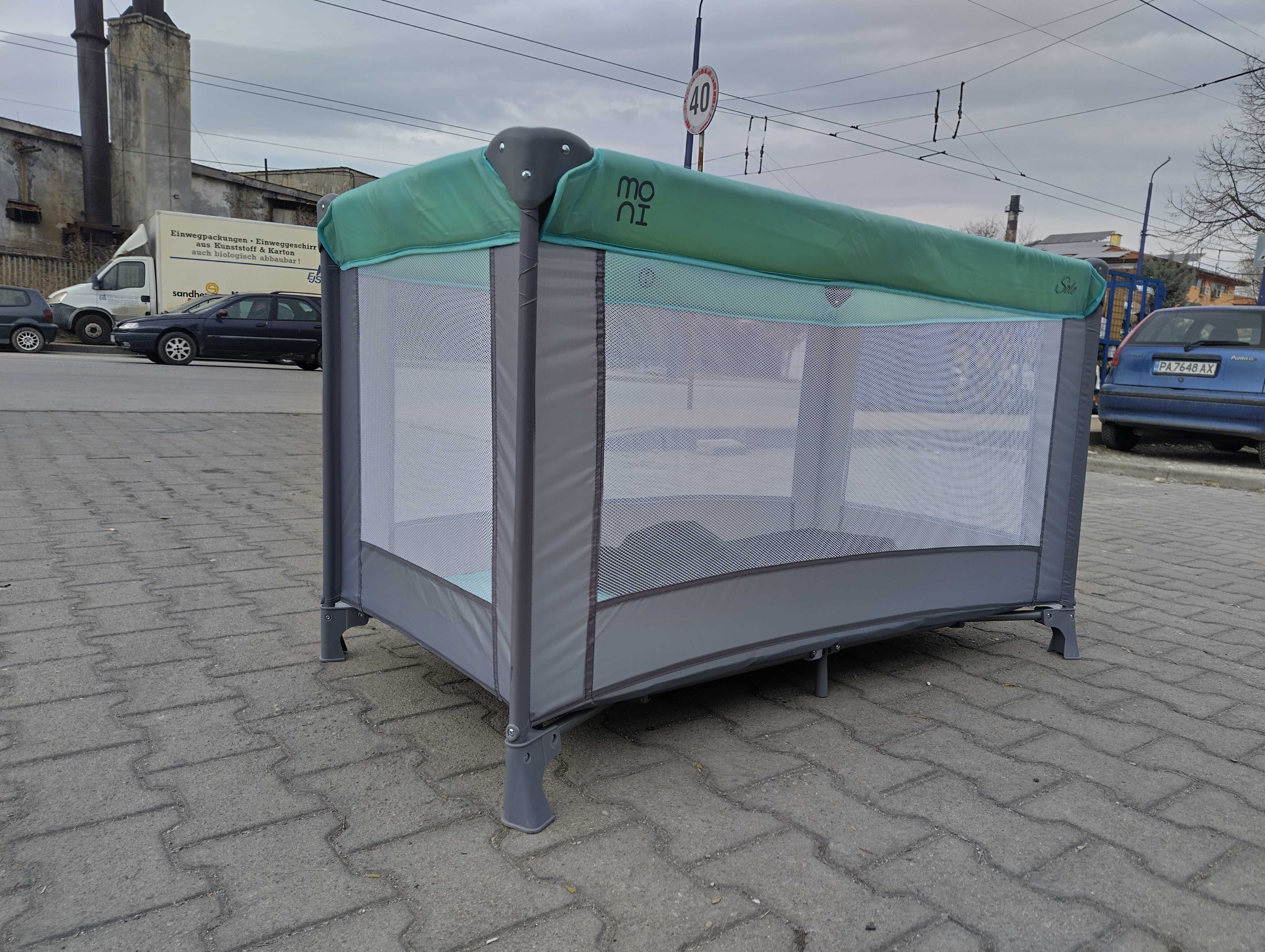 MONI Детска кошара SOLO мента