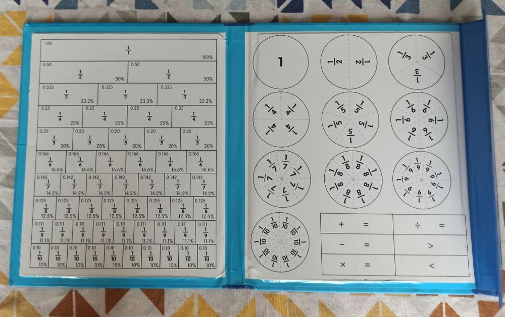 Магнитна книга/игра за лесно учене на дроби