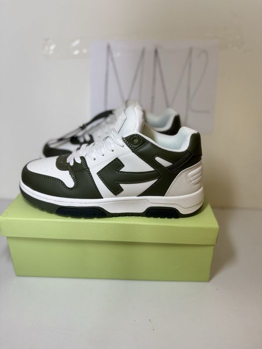 Adidasi Off-White Out Of Office Lace-Up Sneakers olive green