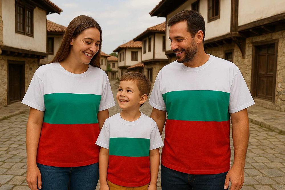 Тениска България за мама, татко и дете
