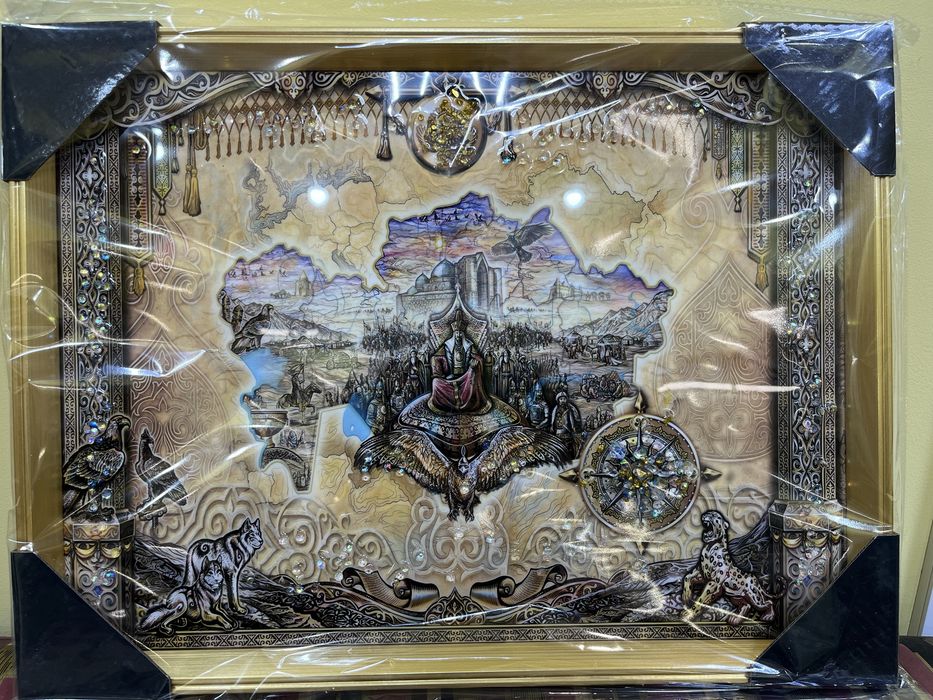 Картины национальные с камнями  , 40*30 см . Очень красивые