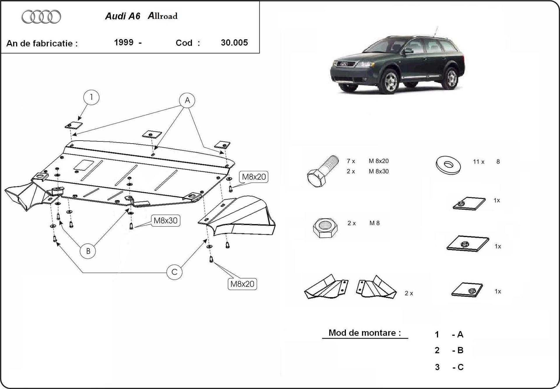 Метална кора под двигател скорости Audi A4 B5 A6 C6 VW Passat B5 Skoda