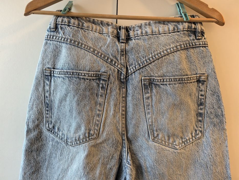 Blugi albaștri cu model pe picior, Reserved, măsura 38