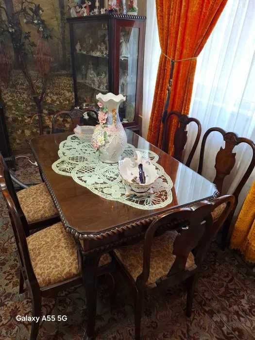 mobila sufragerie si dormitor lemn masiv