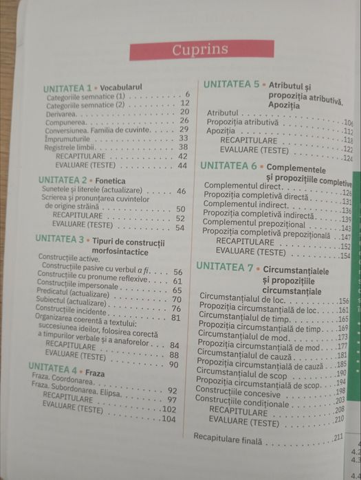 Gramatica de Limba Română (Clasa a 8 a)