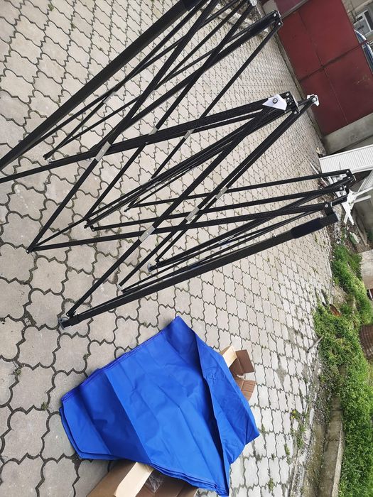 Corturi Pentru Gradina 3x3 Metri, Verde, Rosu, Albastru. Alb. Metalic.