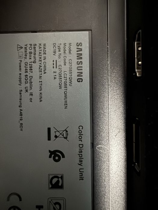 Gaming Монитор 27.  144hz Samsung Samsung Odyssey G5 (C27G55TQWU)