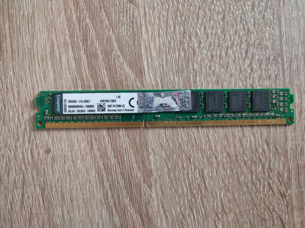 Memorie RAM desktop Kingston 4GB, DDR3, 1600MHz, CL11, 1.5V,LowProfile