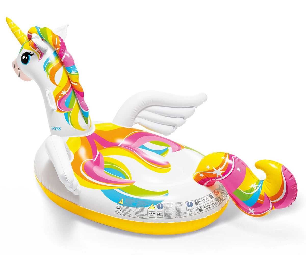Надуваем остров Еднорог INTEX Unicorn Ride-on