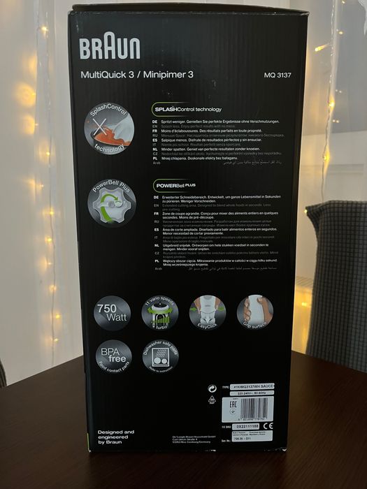 Blender Braun MultiQuick 3 MQ 3137 - Nou in cutie originala