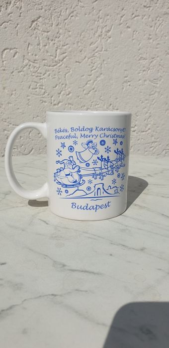 Cana ceramică de colecție – Budapest, tematică de Crăciun