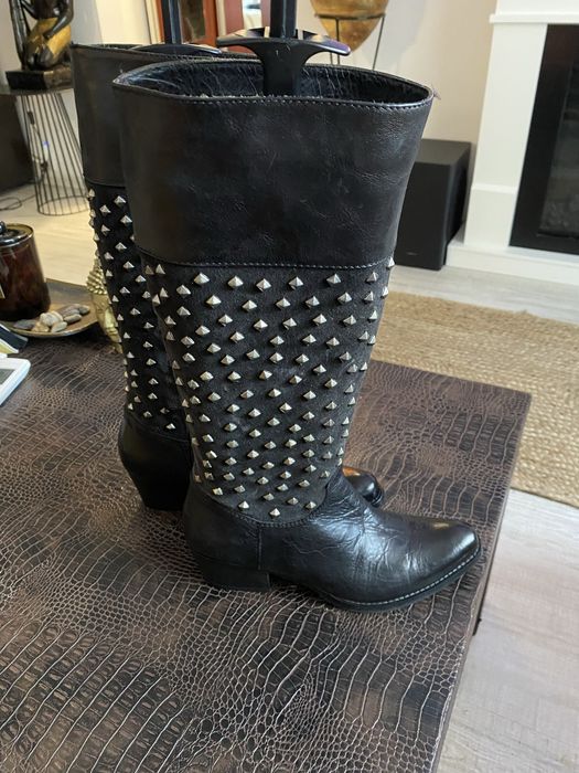 Cizme piele naturala tip cowboy