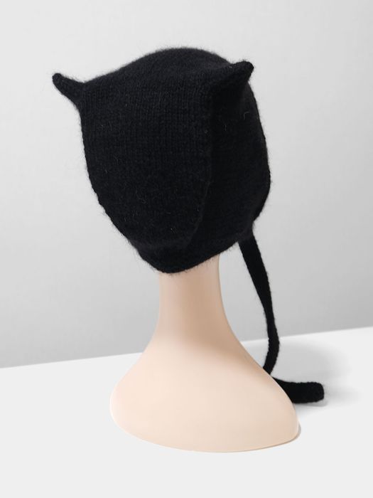 Шапка вязанная, коточепчик