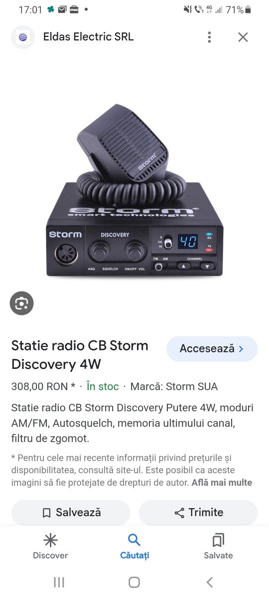 Statie cb storm discovery plus antena president