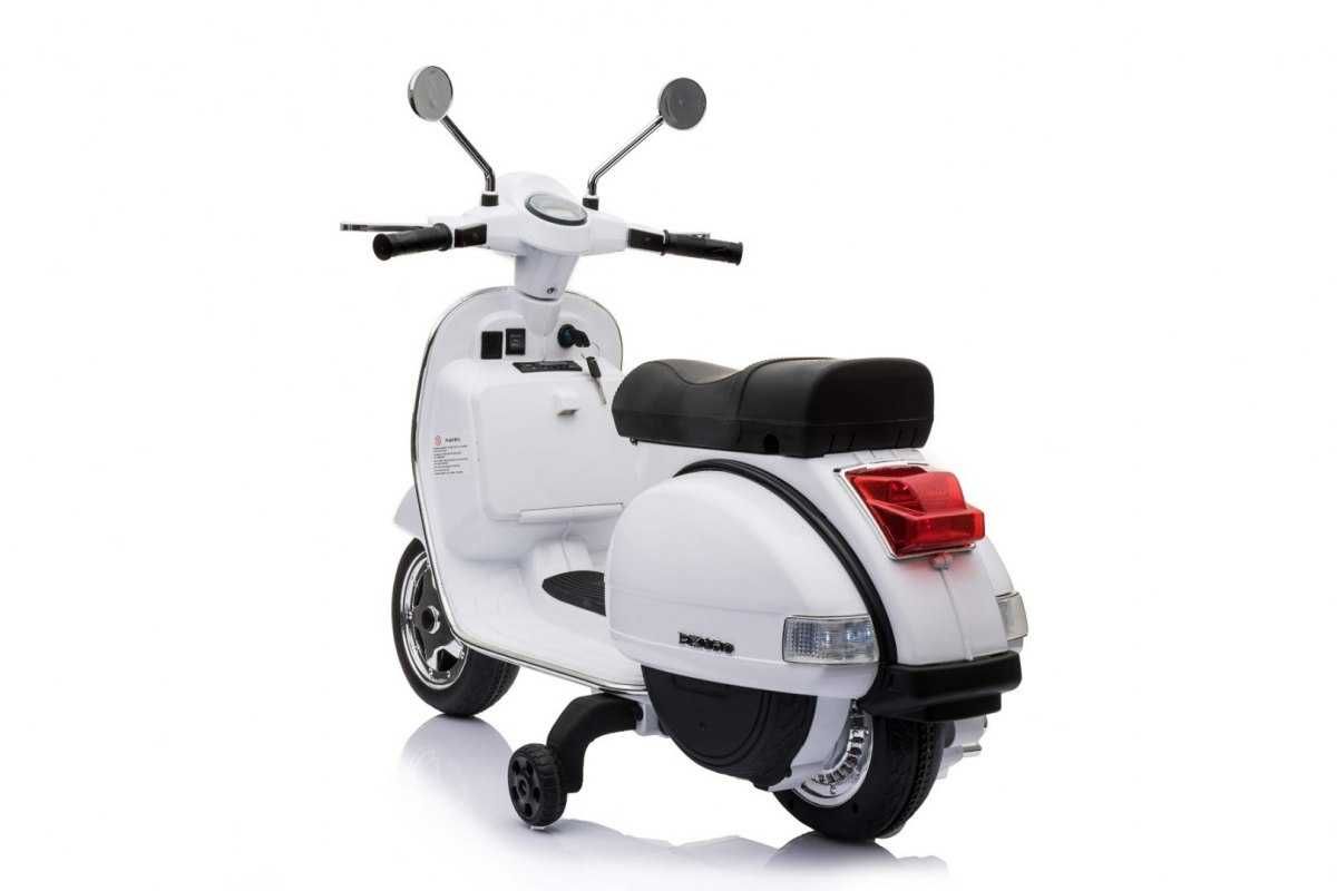 Motocicleta electrica pentru copii Scuter Vespa (PX150) Alb