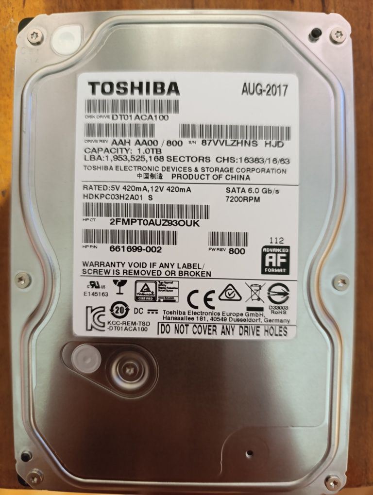 Жёсткий диск 1тб Toshiba