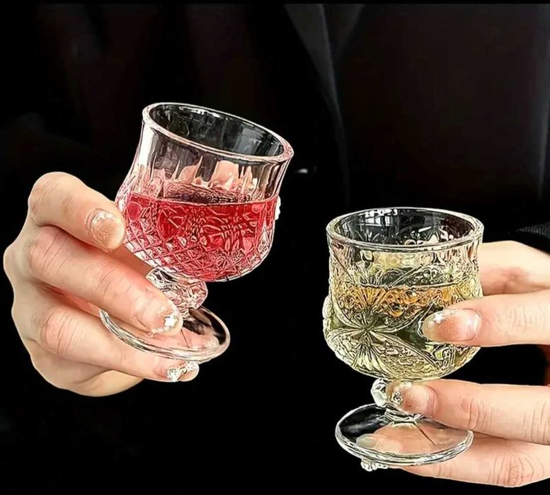 Стъклени чаши за шот с кристално покритие